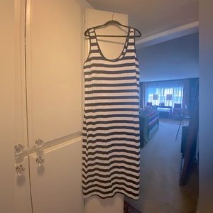 Navy White Maxi Dress